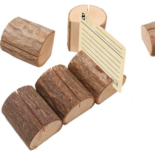 2pcs/lot Vintage Large Size Natural Craft Decoration Card Photo Seat School Office Clips Bottom Card Slot Wood Clip