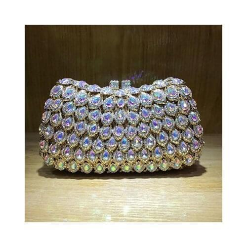 Women gold Crystal diamond Evening Bags Party Cocktail Purses and Handbags Ladies Gala Dinner Clutch purse clutches bags gift