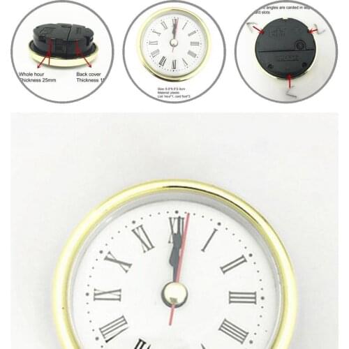 Lightweight 1 Set Great Clock Head with Roman Numeral Golden Color Insert Quartz Clock Attractive for Household