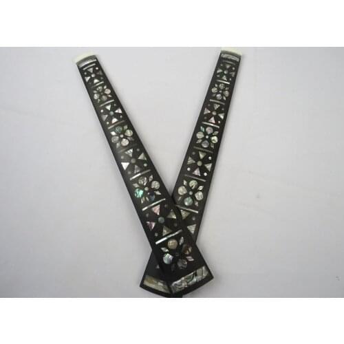 1pc Excellent Mosaic ebony violin fingerboard 4/4,inlaid Mother of Pearl