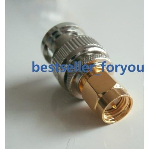 1X SMA Male to BNC Male Plug Straight SMA-BNC F M/M RF Coaxial Adapter