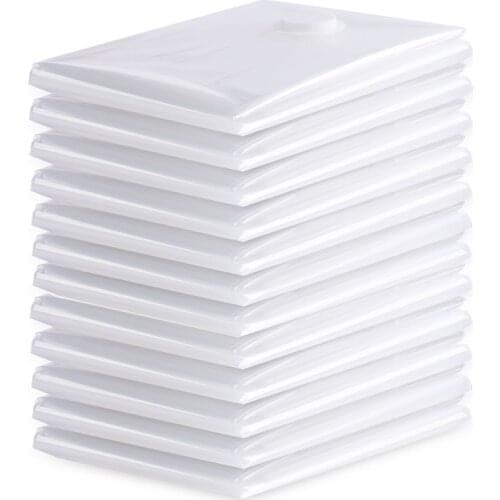 20pcs Vacuum Storage Bag Saver Pack Transparent Bag for Clothes Organizer Space Work with Cleaner Travel Organizer Set 60XX