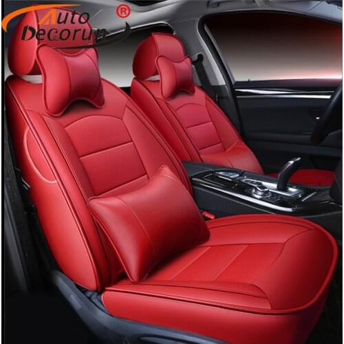 AutoDecorun Perforated Genuine Leather Cover Seat for BMW 7 Series Accessories Seat Covers Car Cushions Seats Protector Full Set