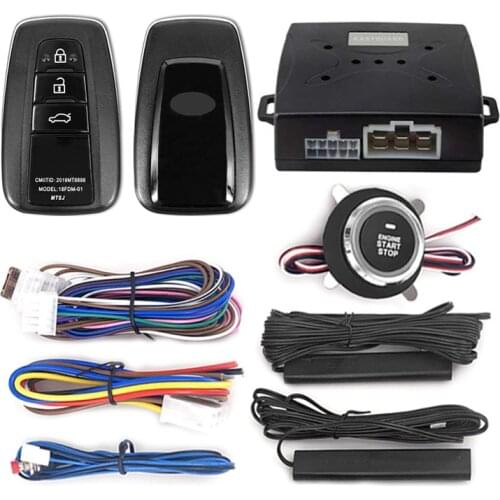 Keyless Start Engine Remote Control Central Lock PKE System Entry Car Alarm With Autostart Button Start Automation Sensor Unlock