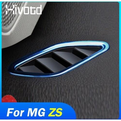 For MG ZS Car Accessories 2017-2020 Car Air Outlet Frame Cover Decoration Air Vent Panel Shell Stickers Stainless Steel Chrome