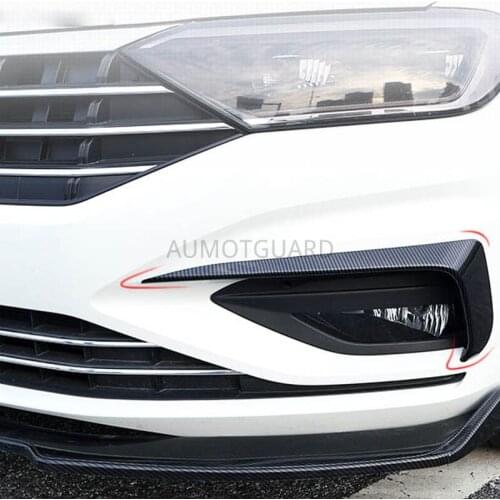 Car Front Bumper Wind Knife Fog Lamp Decorative Light Eyebrow Stickers Modification for Volkswagen VW Jetta MK7 2019 2020