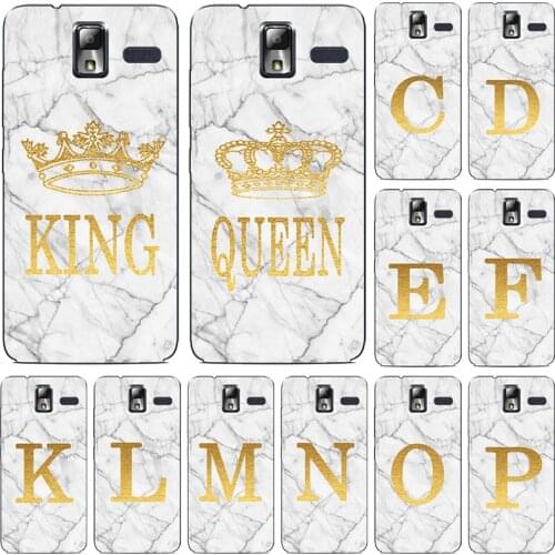 Phone case for Lenovo S580 S650 S658T S660 White Marble Golden English Letter Fashion Name Back Cover Shell Fundas
