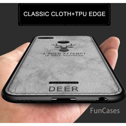 XiaoMi Redmi 6 case cover Redmi6 back cover silicone edge deer pattern fabric shockproof case for XiaoMi Redmi 6 coque capa case