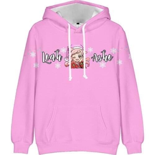 Childrens Hoodies 3D Print LEAH ASHE Hoodie letter Toddler Girl Sweatshirt Men Women Fashion Casual Oversized Hoodies Harajuku