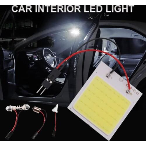 Energy Saving Panel LED Car Interior Light COB 48SMD T10 12V COB Car Interior Panel Bulb Car Dome Light Super Bright Accessories
