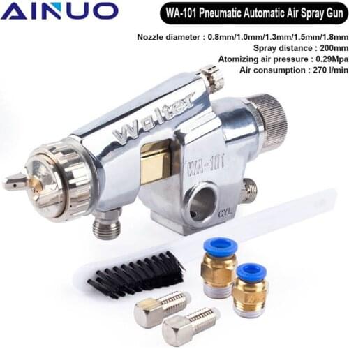 WA-101 Spray Gun Automatic Gun Paint Spray Gun Kit 0.8mm/1.0mm/1.3mm/1.5mm/1.8mm Nozzle Pneumatic Sprayer