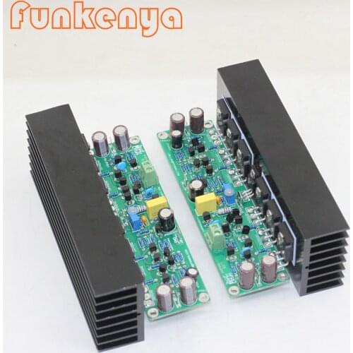 2pcs Finished Amplifier Board Assembled L15 MOSFET Amplifier Board 2-channel AMP +2pcs Heatsink ( IRFP240 IRFP9240)