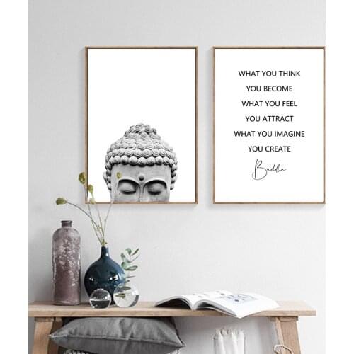 Buddha Stone Sculpture Abstract Art Canvas Painting Living Room Bedroom Cafe Internet Cafe Wall Decoration Printing Fun