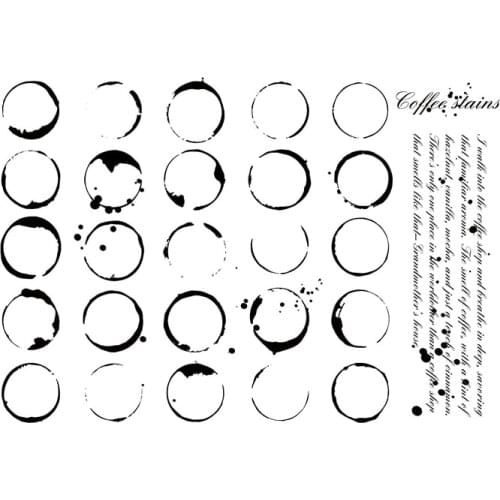 Coffee stains stamp Clear Stamp for Scrapbooking Transparent Silicone Rubber DIY Photo Album Decor
