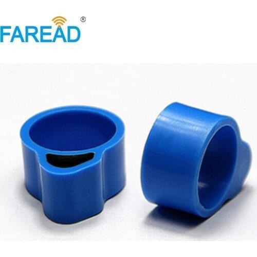 X100pcs EM4305 134.2KHz ISO FDX-B RFID chip tag Chicken duck foot Ring for identify