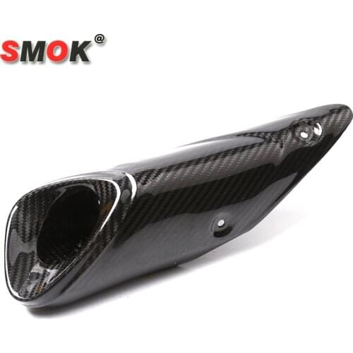 SMOK Exhaust Pipe Cover For Yamaha MT09 FZ-09 Really Carbon fiber Modified Exhaust Pipe Cover 2013 2014 2015 2016