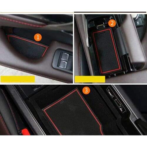 Lsrtw2017 latex car cup anti-slip mat for lexus es200 es250 es300 es350 2012 2013 2014 2015 2016 2017