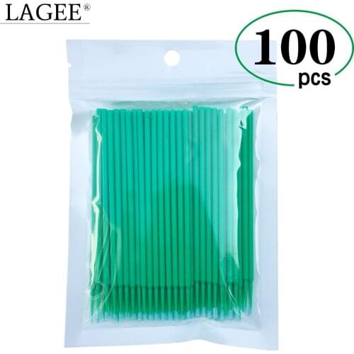 Micro brush Durable Disposable Eyelash Extension Individual Applicators lashes accessories Glue Cleaning Tool 100pcs