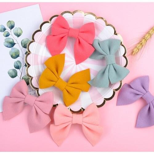 16colors Novelty Solid Hair Bows With Clip For Cute Baby Girl Handmade Hair Clip Daily Boutique Hairgrip Headwear Hair Accessory