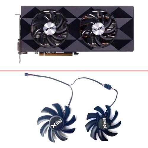 NEW 85MM 4PIN FD7010H12S FDC10H12S9-C R9-390X 8G Cooling Fan For XFX R9-270/290/390X VGA GPU Cooler Graphics Fan RX 480/470