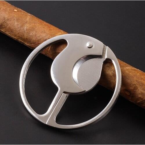 Stainless Steel Plated Cigar Cutter Pocket Gadgets Zigarre Cutter Knife Cuban Cigars Scissors