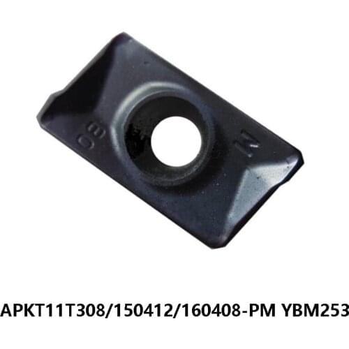 Original Carbide Inserts APKT 11T308 150412 160408 APKT11T308-PM APKT150412-PM APKT160408-PM YBM253 Milling Cutter for P M