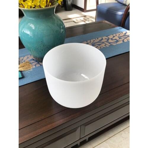 8inch C/D/E/F/G/A/B Frosted Quartz Crystal Singing Bowl 440hz/432hz For Body Chakra