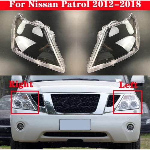 Auto Light Caps For Nissan Patrol 2012-2018 Car Headlight Cover Transparent Lampshade Lamp Case Glass Lens Shell