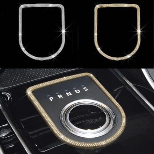 Silver/Gold Gear Shift Panel Trim Car Sticker For Jaguar XE XF F-Pace 2016 2017 Car Accessories
