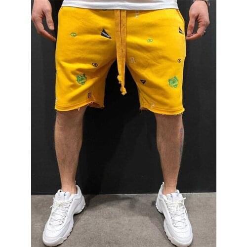 Trends Brand Shorts Male Beggar Shorts Embroidered Fashion 5 Piont Pants Summer Outdoor Sport Casual Street Hip Hop Short Pants