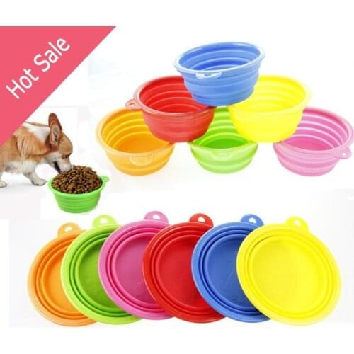 Foldable Dog Bowl Dog Cat Pet Food Container Collapsible Dog Bowl Water Dish Feeder Portable Water Bowl for Pet Dogs Cats