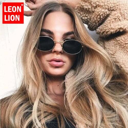 LEONLION Retro Round Sunglasses Women Metal Oval Sunglasses Women Luxury Designer Sun Glasses for Men Vintage Shades Glasses