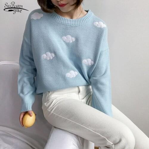 Cute Womens Knitwear Sweater Autumn Chic Thick Korean Pullover Loose Sweater Women Sweet Long Sleeve Harajuku Clothing 10897