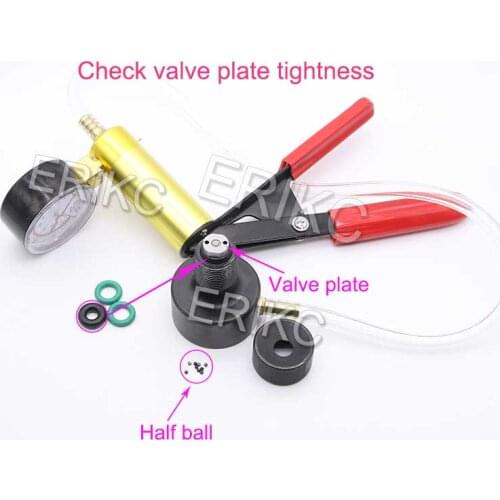 Universal CR CRS Injector Valve Assembly Leaking Tightness Tester Diagnostic Tool Set With Vacuum Gauge HNBR Sealing Rings