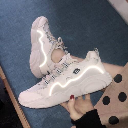 Urbutifo Women Sneakers Slimming Walking Shoes Women Height Increasing Lace Up Fitness Shoes Bayan Spor Ayakkabi Drop Shipping