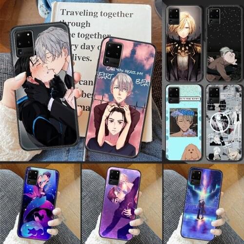 Yuri on Ice anime Phone case For Samsung Galaxy Note 4 8 9 10 20 S8 S9 S10 S10E S20 Plus UITRA Ultra black trend back pretty