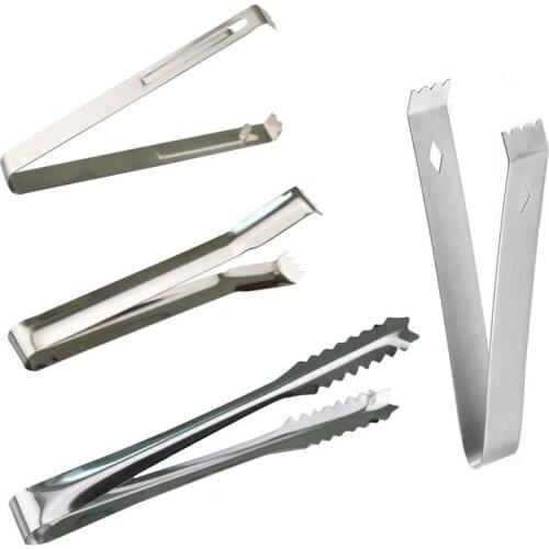 Buffet Party BBQ Clip Stainless Food Tongs for Bread Cake Meat Outdoor Bar Ice Tong Bar Ice Clamp Home Kitchen Accessories