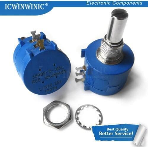 1piece 3590S-2-103L 3590S 10K ohm 3590S-2-103 3590S-103 Precision Multiturn Potentiometer 10 Ring Adjustable Resistor In Stock