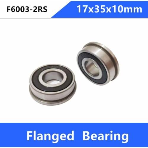 10pcs/50pcs flanged bearing F6003-2RS F6003RS F6003 2RS RS 17x35x10 mm flange deep groove ball bearings 17*35*10mm