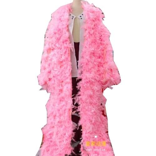 2020 One Piece Donquixote Doflamingo Joker Cos Christmas Party Halloween Uniform Outfit Cosplay Costume Customize Only Overcoat