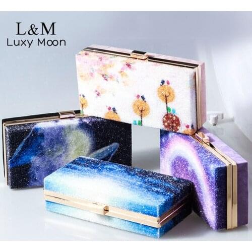 2021 Diamonds Clutch Purse Women Luxury Designer Handbag Party Wedding Metal Box Ladies Fashion Evening Bag Sac A Main X440H