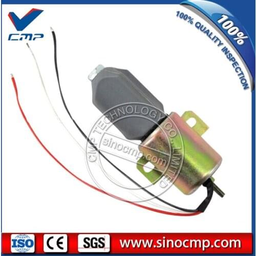 24V fuel stop solenoid 1756ES-24E3ULB1S5, shut off flameout solenoid valve for Hyundai R60-5