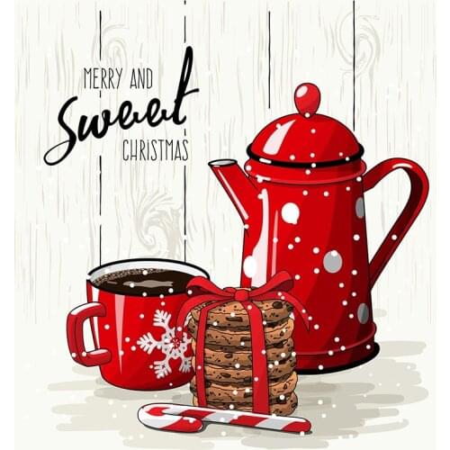 5D Full Diamond Painting Landscape Sweet Christmas Diamond Embroidery Cup Home Decoration Mosaic Handmade