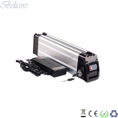 350w 500w ebike battery 36v 48v 10.4ah 13ah 15.6ah 18ah electric bike silver fish battery with charger