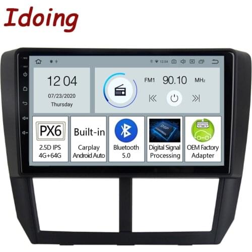 Idoing 9"PX6 Android Radio Multimedia Player For Subaru Forester 3 WRX XV 2007-2014 GPS Navigation Carplay Auto head unit no2din