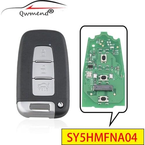QWMEND for SY5HMFNA04 Car Keys 3/4 Buttons Remote Car Key for Kia Forte Soul Rio Borrego Sorento Optima 433Mhz PCF7952 Chip