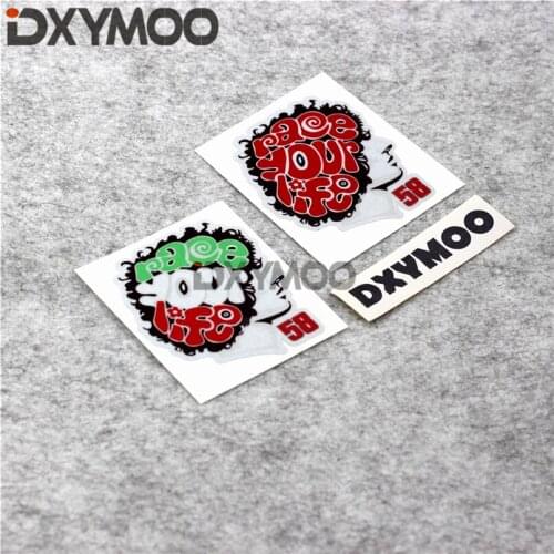 Car Styling 2pcs/lot Racing Driver Race Your Life 58 Motor Car Sticker Decals for Simon 58 SIC