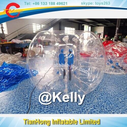 Free air shipping transparent inflatable bumper soccer ball for sale, pvc high quality inflatable bumper balls supplier