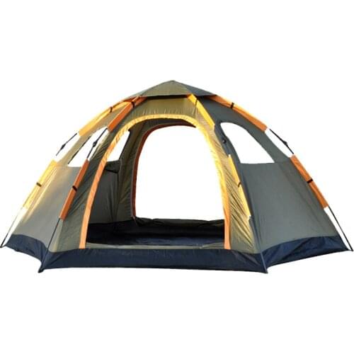 Instant Pop Up Tent Hexagon Family Camping Tent Waterproof Windproof Automatic Tent for Indoors and Outdoors