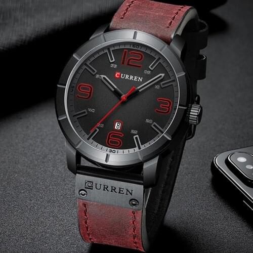 Montre Homme CURREN Watch man Luxury Brand Military Business Wristwatch Leather Men Quartz Watch Male Clock Erkek Kol Saati